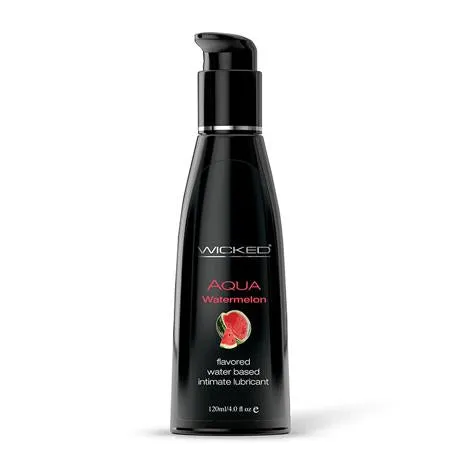 Lubricants Wicked Wicked Aqua Flavored Lubricant Watermelon 4oz