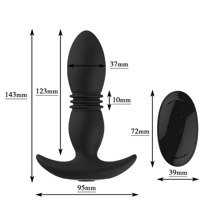 Thrusting Anal Plug Zenith Technology Male Sex Toys
