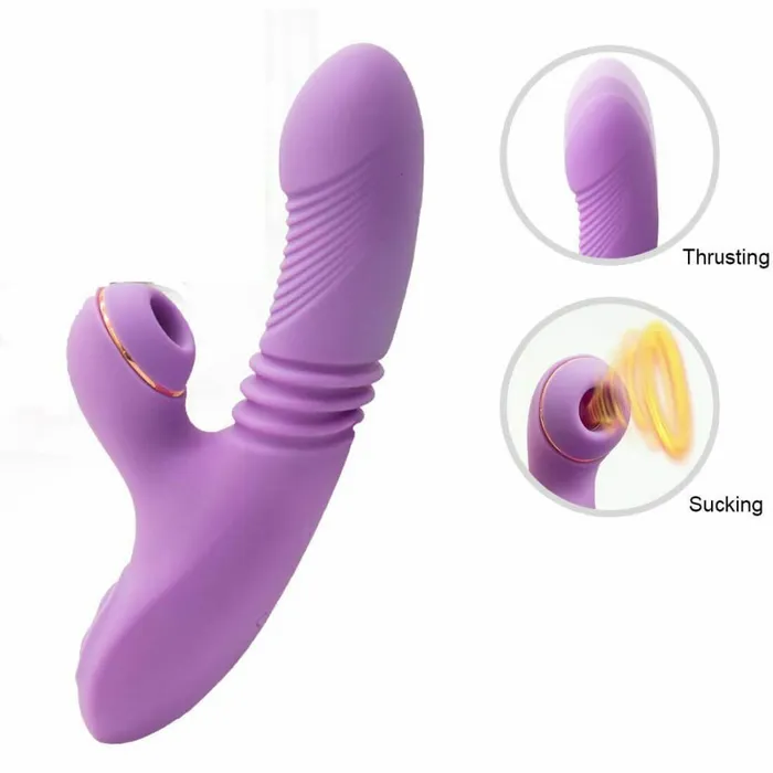 Vibrators OOTYEMO 7frequency Automatic Sucking Telescopic Vibrator Purple