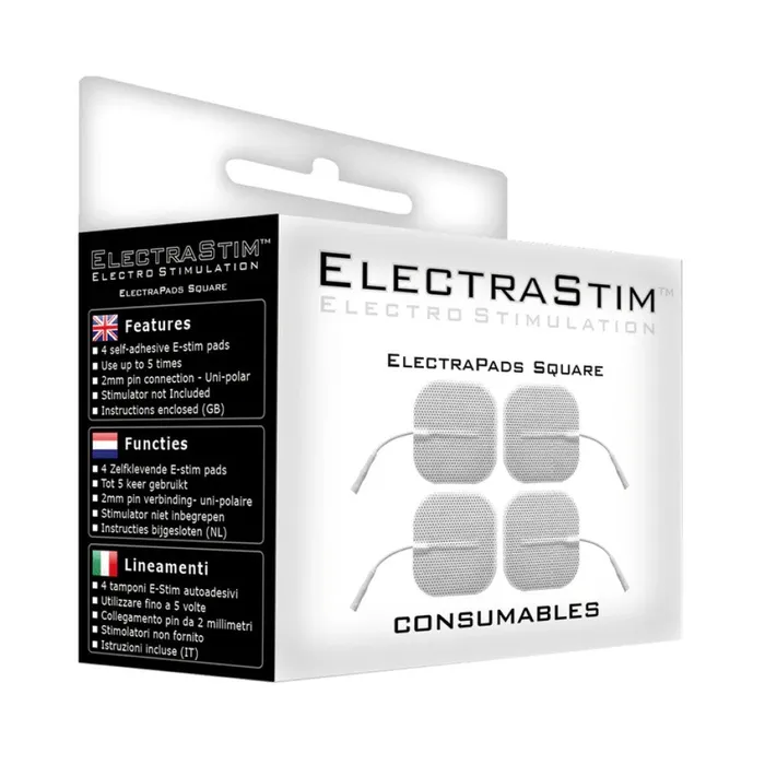 ElectraStim Enhancers ElectraStim Square Self Adhesive ElectraPads 4 Pack