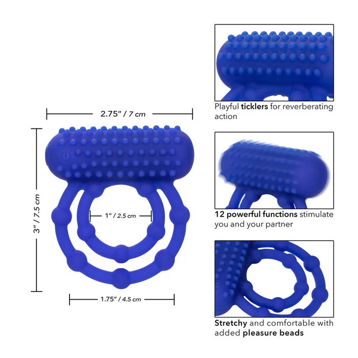 10 Bead Maximus Rechargeable Cock Ring California Exotic Male Sex Toys