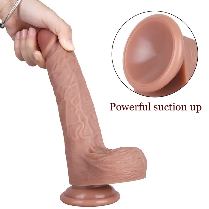 MD Female Sex Toys MD Dawn XL Silicone Realistic Dildo Dark Flesh