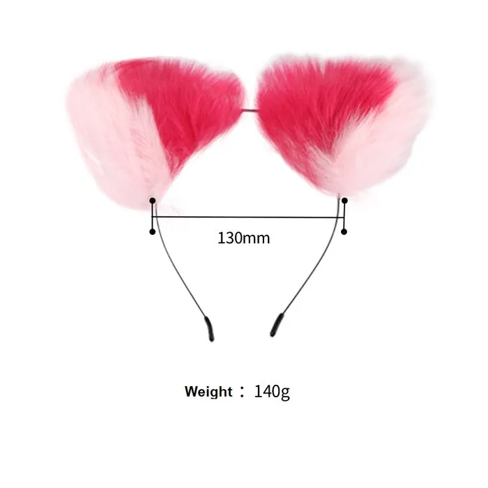 RY Anal RY Deformable Wild Fox Tail Butt Plug Furry Ear Band Rainbow Cosplay Set