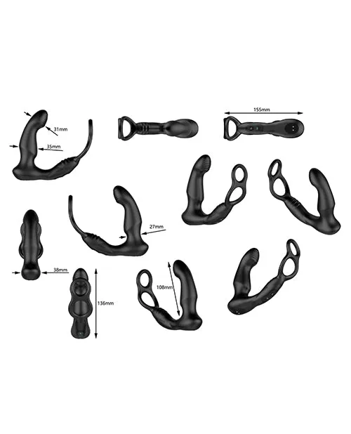 Anal Nexus Simul8 Wave Dual Cock Ring Prostate Massage Black Libertybelle Marketing