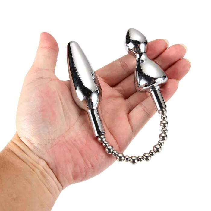 Anal XMEN Silver Dome Double Metal Plug Anal XMEN Silver Dome Double Metal Plug