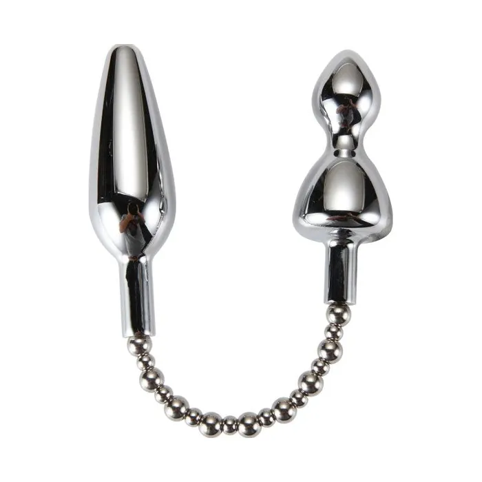 Anal XMEN Silver Dome Double Metal Plug Anal XMEN Silver Dome Double Metal Plug