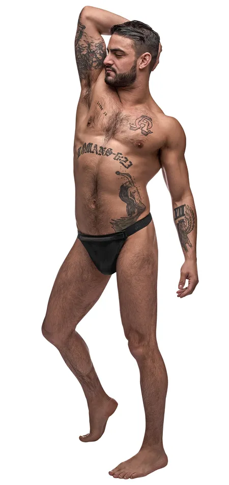 Male Sex Toys Male Power Male Power Grip and Rip Off Thong SM LXL Black