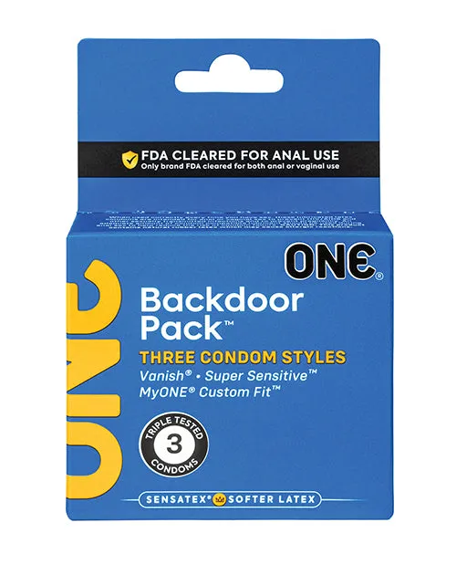 Paradise Marketing One Backdoor Pack Custom Fit Condoms Pack of 3 Male Sex Toys