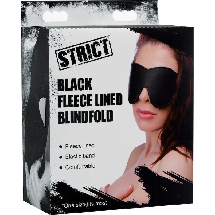 Strict Anal Strict FleeceLined Blindfold Black