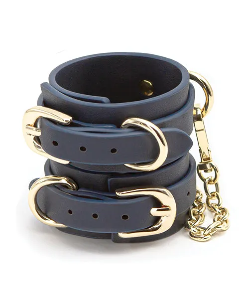 Vibrators Ns Novelties INC Bondage Couture Vinyl Wrist Cuff Blue