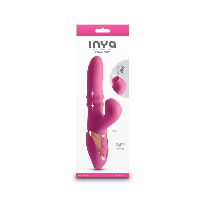 Vibrators NS Novelties INYA Enamour Thrusting and Air Pulse Rabbit Vibrator Vibrators NS Novelties INYA Enamour Thrusting and Air Pulse Rabbit Vibrator
