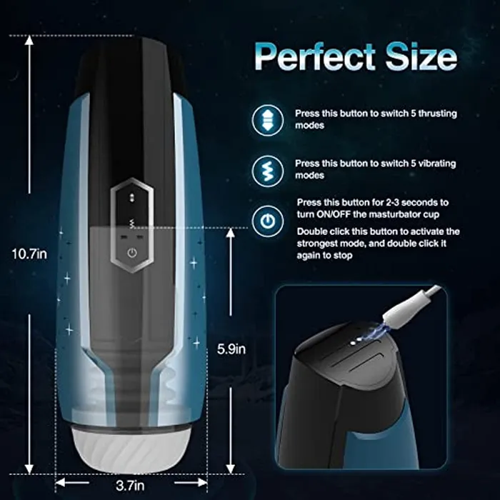 Automatic Male Masturbator with Thrusting Vibrating Sohimi Male Sex Toys