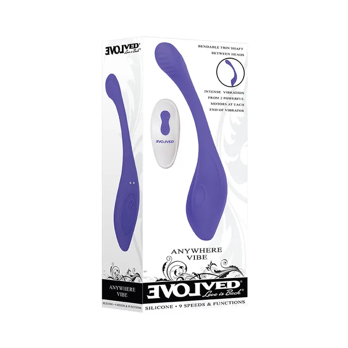 Evolved Anywhere Vibe Rechargeable RemoteControlled Poseable Silicone Vibrator Blue Nalpac Vibrators Evolved Anywhere Vibe Rechargeable RemoteControlled Poseable Silicone Vibrator Blue Nalpac Vibrators