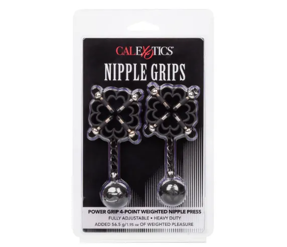 Male Sex Toys CalExotics CalExotics Nipple Grips Power Grip 4Point Weighted Nipple Press Male Sex Toys CalExotics CalExotics Nipple Grips Power Grip 4Point Weighted Nipple Press