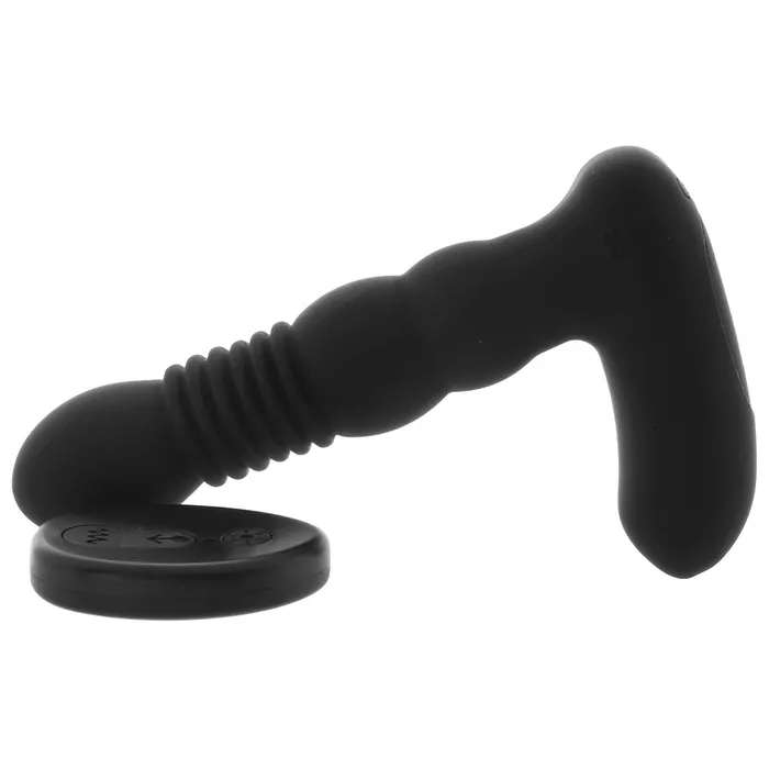 Nalpac Anal Adam Eve Rechargeable RemoteControlled Warming Thrusting Silicone Prostate Stimulator Black
