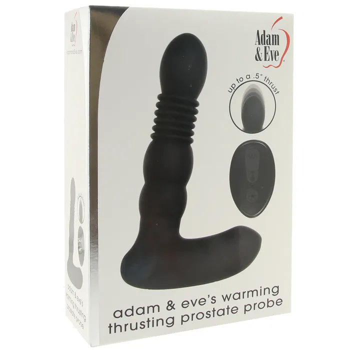 Nalpac Anal Adam Eve Rechargeable RemoteControlled Warming Thrusting Silicone Prostate Stimulator Black
