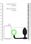 Shots America Butt Plug With Cock Ring Glow In The Dark Male Sex Toys