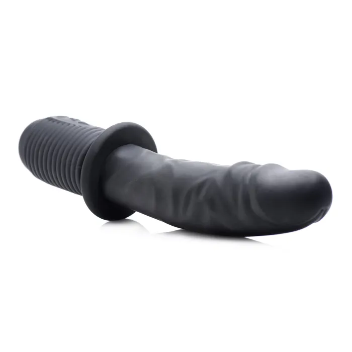 XR Brands Dildos Big Black Power Pounder Thrusting Silicone Dildo